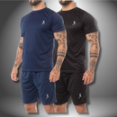 Kit 2 Bermudas Masculinas Academia  + 2 Camisetas Esportiva
