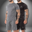 Kit 2 Bermudas Masculinas Academia  + 2 Camisetas Esportiva