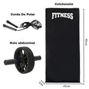 Kit Colchonete De Academia/treino + Roda Abdominal mais brinde (Corda De Pular)