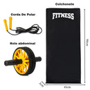 Kit Colchonete De Academia/treino + Roda Abdominal mais brinde (Corda De Pular)