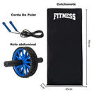 Kit Colchonete De Academia/treino + Roda Abdominal mais brinde (Corda De Pular)