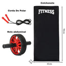 Kit Colchonete De Academia/treino + Roda Abdominal mais brinde (Corda De Pular)
