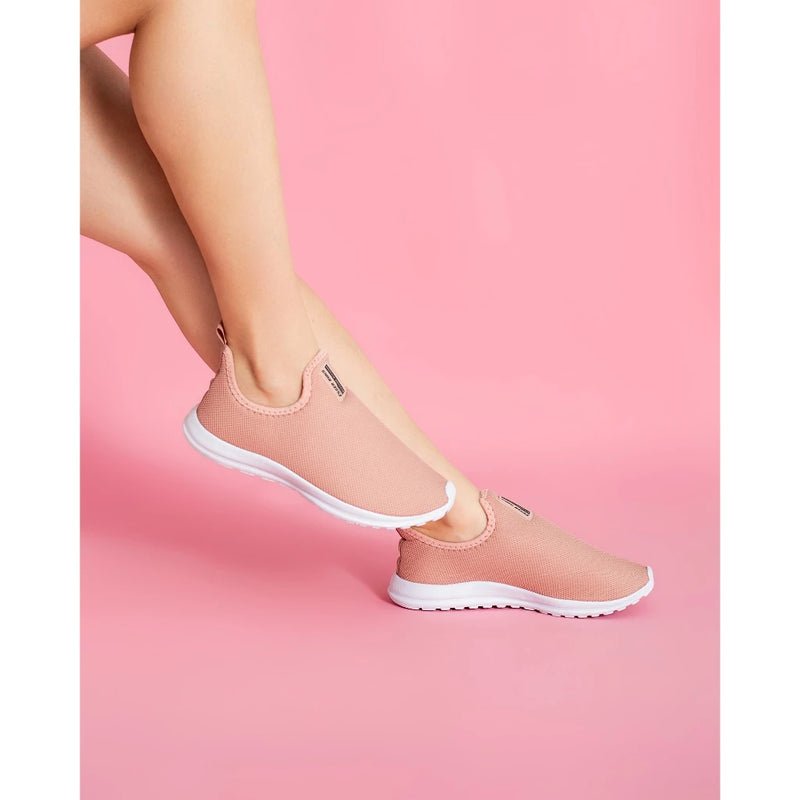 Tênis Meia Feminino Botinha Ortopédico Esportivo NUDE Slip On Casual confortável