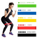 Maxfit - Kit 2 em 1: Elástico Tensão Extensor + 5 Mini Band de Treino - Ideal para Exercícios Funcionais e Fisioterapia