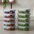 GlassFit – Potes de Vidro com Vedação Premium 370ml - Preço Promocional