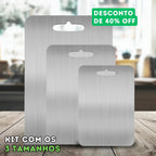 Tábua de Cozinha Titanium - Antibacteriana e Antisujeira Tamanho G especial (46x30cm)