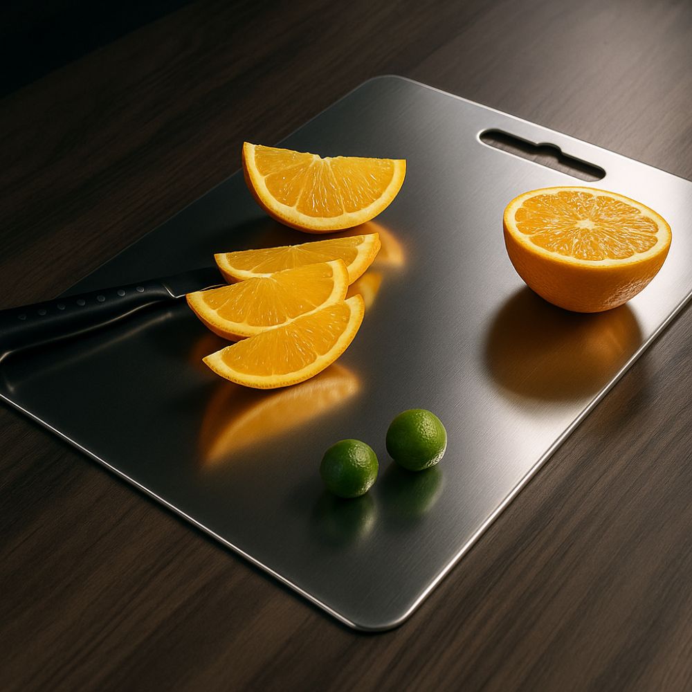 Tábua de Cozinha Titanium - Antibacteriana e Antisujeira Tamanho G especial (46x30cm)