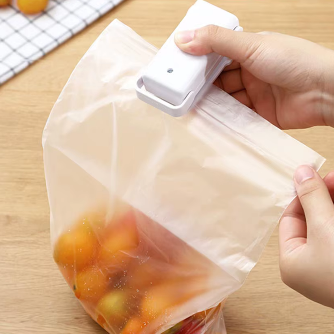 Mini Seladora de Plástico Portátil Fecha e Conserva Fácil