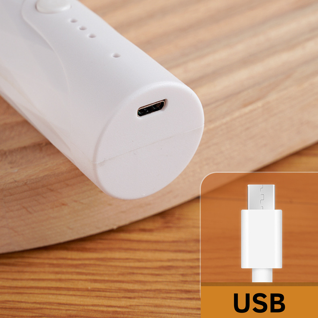 Mini Mixer Elétrico USB p/ Café, Leite, Ovos e Shakes