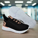 Tênis Feminino  Liferun  Preto/Nude leve e confortável na promoção casual e esportivo lançamento malha respirável