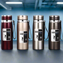 Garrafa 800ml ou 1000ml Inox Térmica Com Infusor, De Água Café, Com Alça.