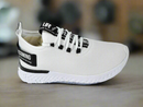 Tênis Feminino Liferun  Branco com Preto leve e confortável na promoção casual e esportivo lançamento malha respirável