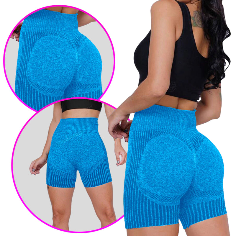 🔥Short Academia Fitness Bermuda Feminino Cintura Alta 🔥 Modela Levanta Bumbum 🚀