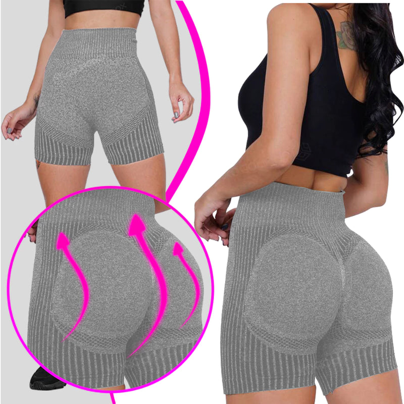 🔥Short Academia Fitness Bermuda Feminino Cintura Alta 🔥 Modela Levanta Bumbum 🚀