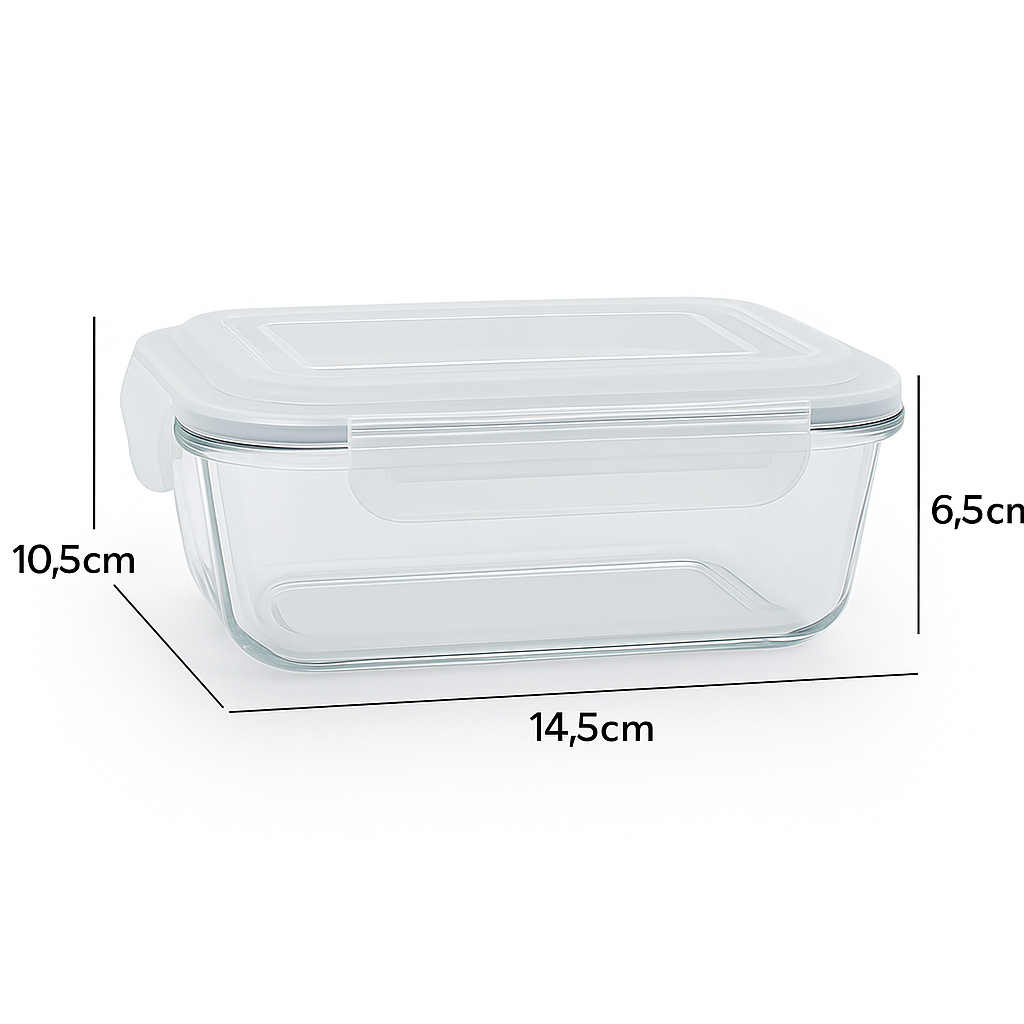 GlassFit – Potes de Vidro com Vedação Premium 370ml - Preço Promocional