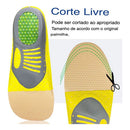 Palmilha Ortopédica Fascite Pé Chato Esporão Gel Esportiva