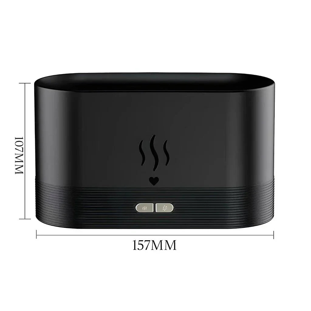 Difusor de Aromaterapia 2 em 1 FlameAroma – Umidificador com Efeito de Chama (200ml)